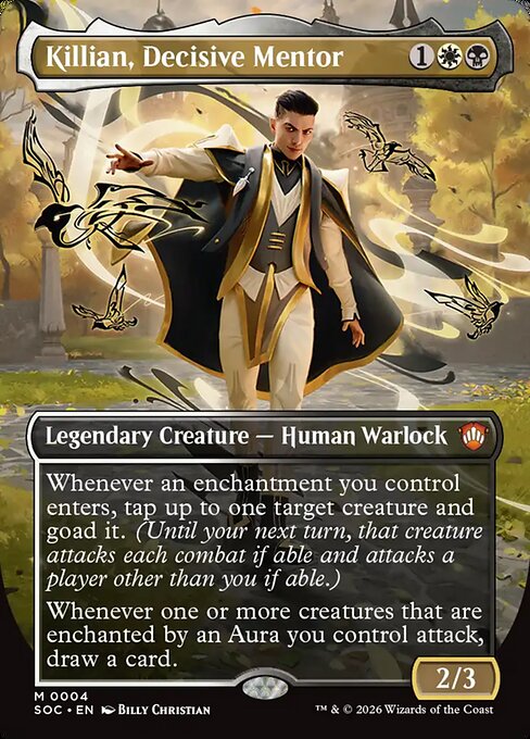 Killian, Decisive Mentor (Borderless) - Commander: Secrets of Strixhaven