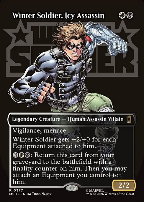 Winter Soldier, Icy Assassin (Borderless) (Foil) - Marvel Super Heroes