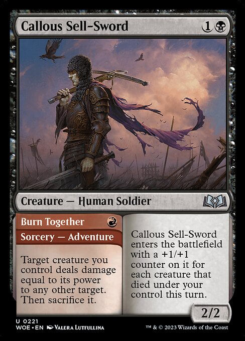 Callous Sell-Sword - Wilds of Eldraine