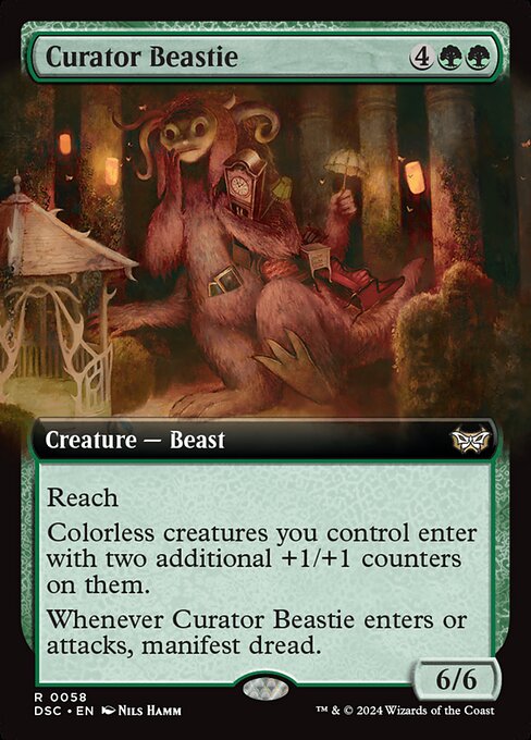 Curator Beastie (Extended Art) - Commander: Duskmourn: House of Horror
