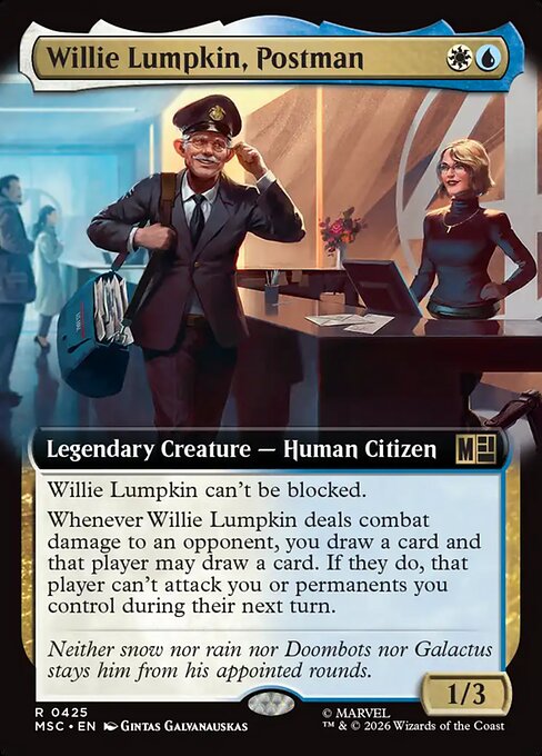 Willie Lumpkin, Postman (Extended Art) - Commander: Marvel Super Heroes