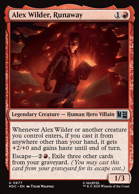Alex Wilder, Runaway (Foil) - Commander: Marvel Super Heroes