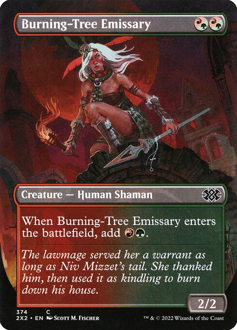 Burning-Tree Emissary (Borderless) (Foil) - Double Masters 2022