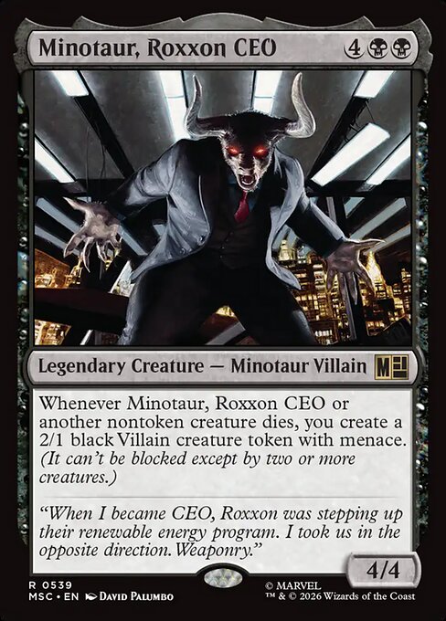 Minotaur, Roxxon CEO - Commander: Marvel Super Heroes