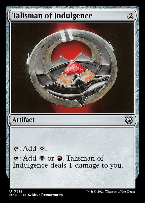 Talisman of Indulgence - Commander: Modern Horizons 3