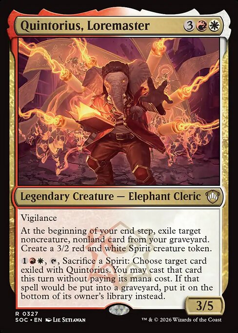 Quintorius, Loremaster - Commander: Secrets of Strixhaven