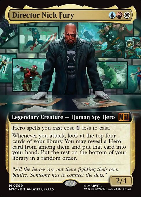 Director Nick Fury (Extended Art) - Commander: Marvel Super Heroes