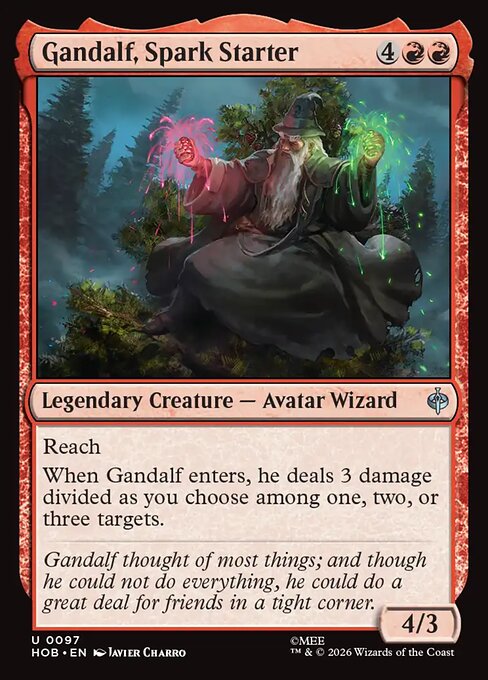 Gandalf, Spark Starter (Foil) - The Hobbit