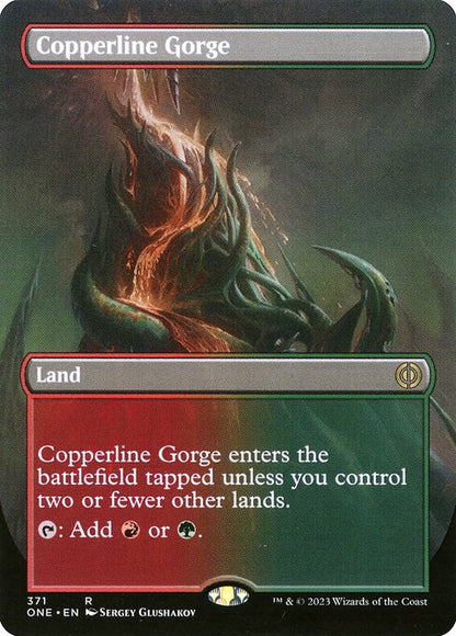 Copperline Gorge (Borderless) (Foil) - Phyrexia: All Will Be One