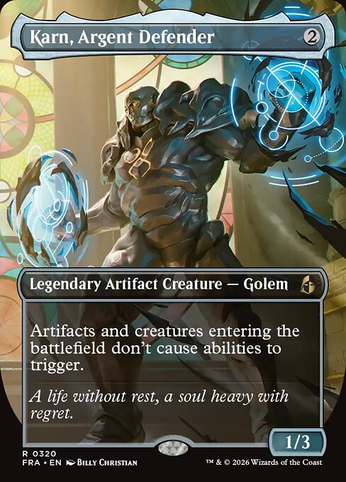 Karn, Argent Defender (Borderless) - Reality Fracture