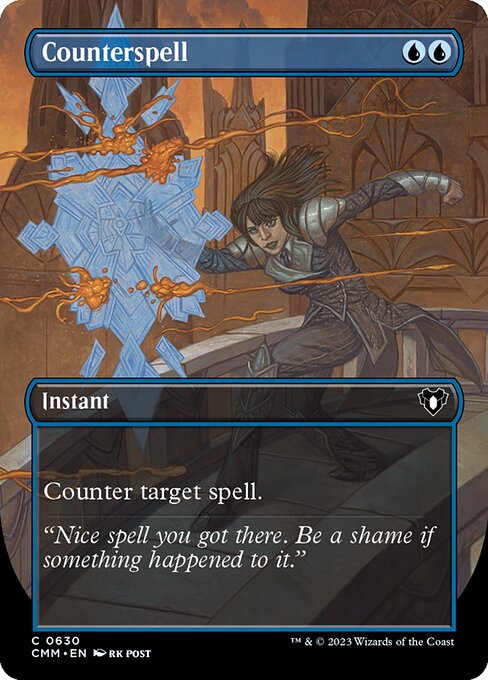 Counterspell (Borderless) (Foil) - Commander Masters