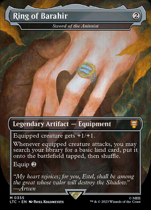 Ring of Barahir - Sword of the Animist (Borderless) (Foil) - Commander: The Lord of the Rings: Tales of Middle-earth