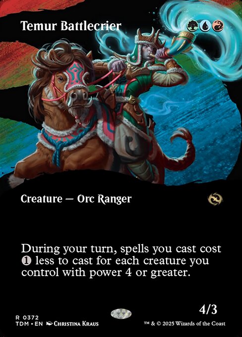 Temur Battlecrier (Borderless) - Tarkir: Dragonstorm