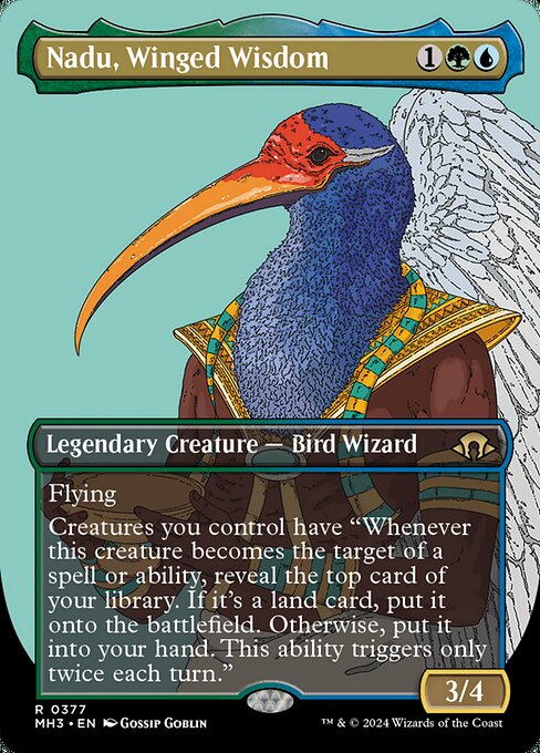 Nadu, Winged Wisdom (Borderless) - Modern Horizons 3