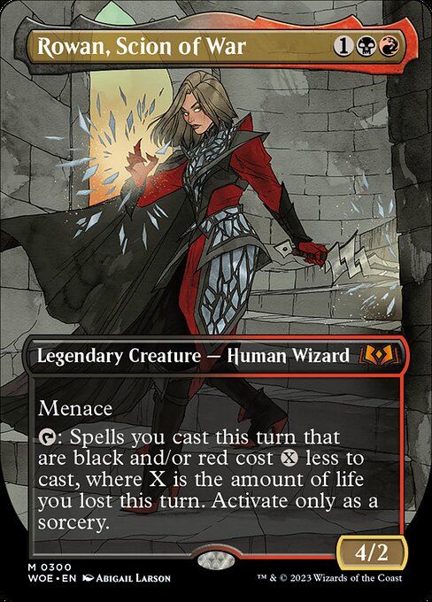 Rowan, Scion of War (Borderless) (Foil) - Wilds of Eldraine