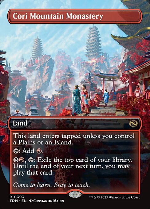 Cori Mountain Monastery (Borderless) (Foil) - Tarkir: Dragonstorm