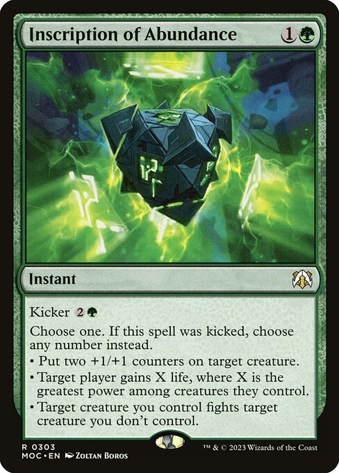 Inscription of Abundance - Commander: March of the Machine