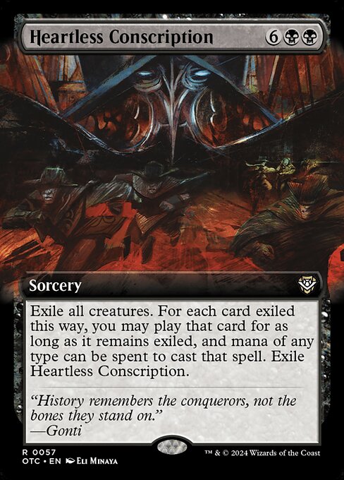 Heartless Conscription (Extended Art) - Commander: Outlaws of Thunder Junction