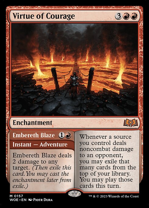 Virtue of Courage (Foil) - Wilds of Eldraine