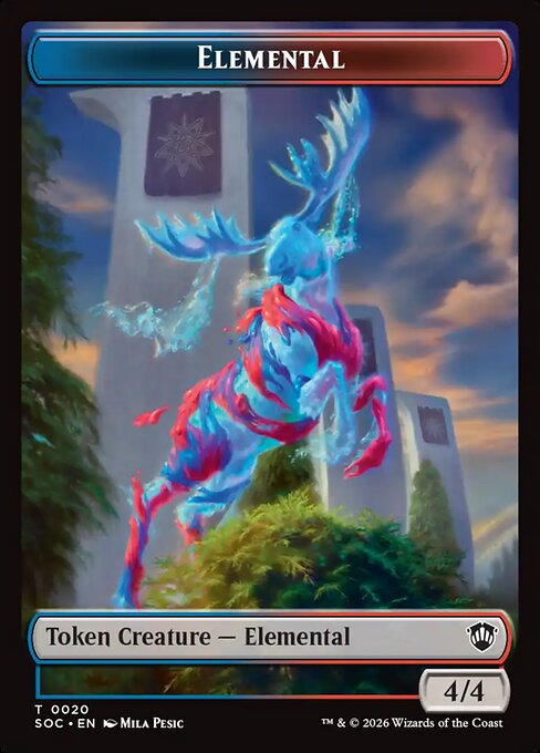 Elemental Token (Foil) - Strixhaven: School of Mages