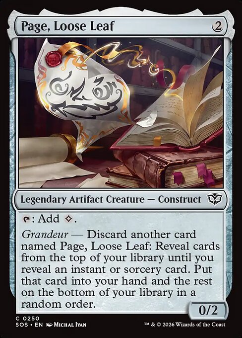 Page, Loose Leaf (Foil) - Secrets of Strixhaven