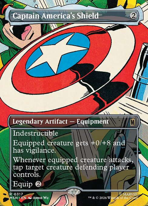 Captain America's Shield (Borderless) (0317) - Marvel Super Heroes