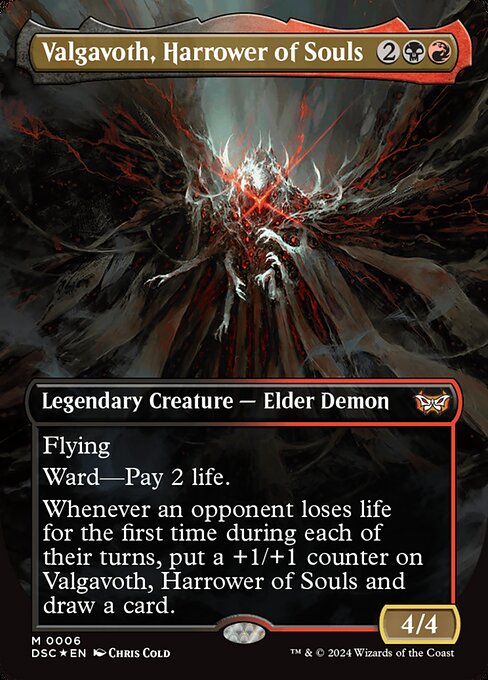 Valgavoth, Harrower of Souls (Borderless) - Commander: Duskmourn: House of Horror