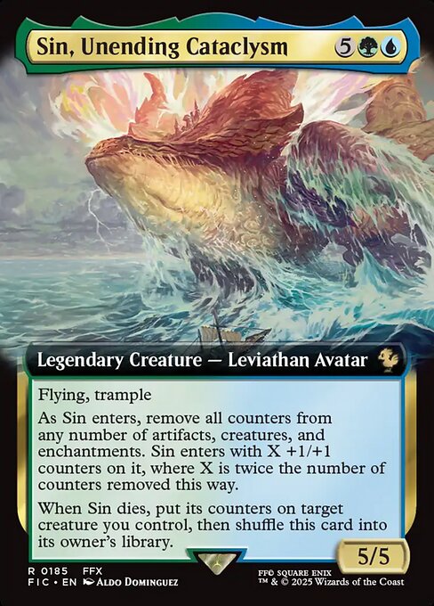 Sin, Unending Cataclysm (Extended Art) - Commander: FINAL FANTASY