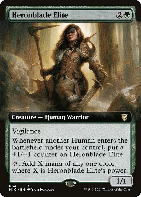 Heronblade Elite (Extended Art) - Commander: Innistrad: Midnight Hunt