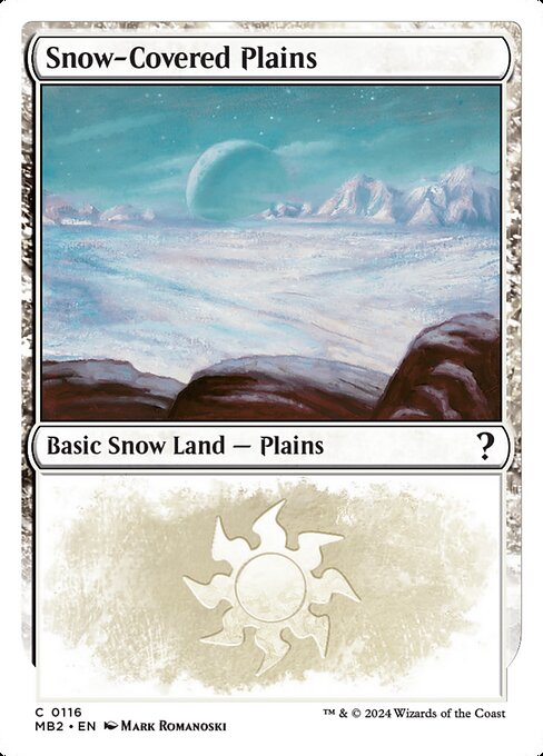 Snow-Covered Plains (White Border) - Mystery Booster 2