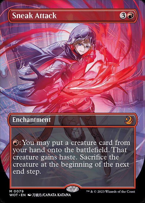 Sneak Attack (Anime Borderless) (Foil) - Wilds of Eldraine: Enchanting Tales