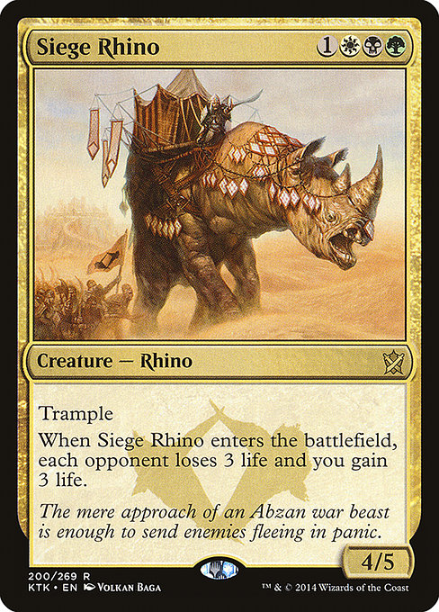 Siege Rhino (Foil) - Khans of Tarkir