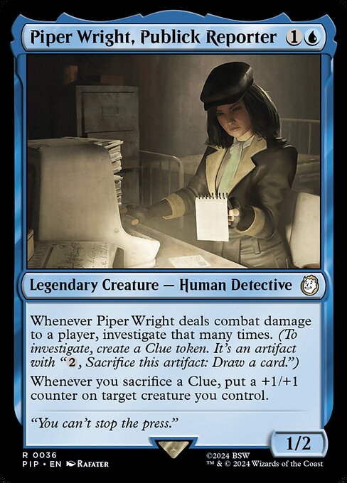 Piper Wright, Publick Reporter - Universes Beyond: Fallout