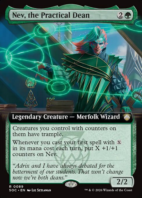 Nev, the Practical Dean (Extended Art) - Commander: Secrets of Strixhaven