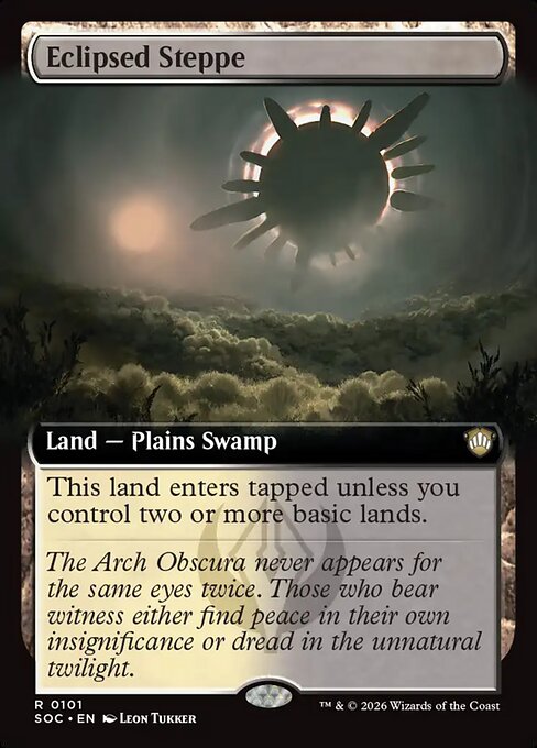 Eclipsed Steppe (Extended Art) - Commander: Secrets of Strixhaven