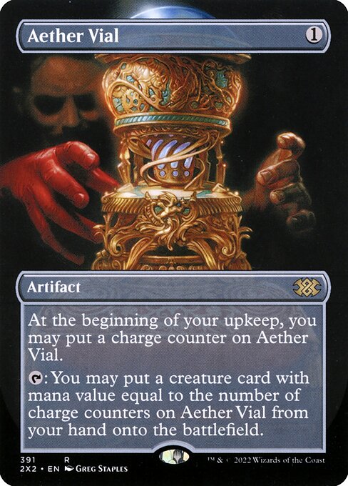 Aether Vial (Borderless) (Foil) - Double Masters 2022