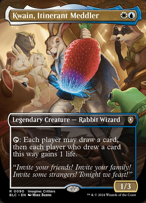Kwain, Itinerant Meddler (Borderless) (Foil) - Commander: Bloomburrow