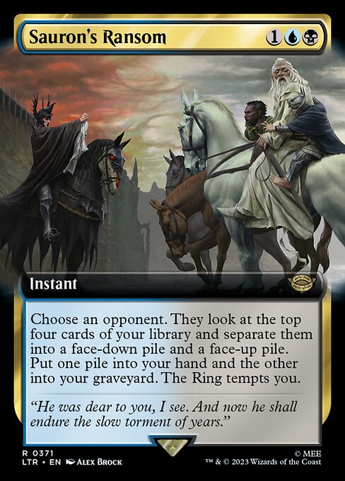 Sauron's Ransom (Extended Art) (Foil) - Universes Beyond: The Lord of the Rings: Tales of Middle-earth