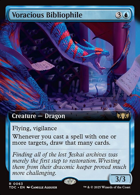 Voracious Bibliophile (Extended Art) - Commander: Tarkir: Dragonstorm