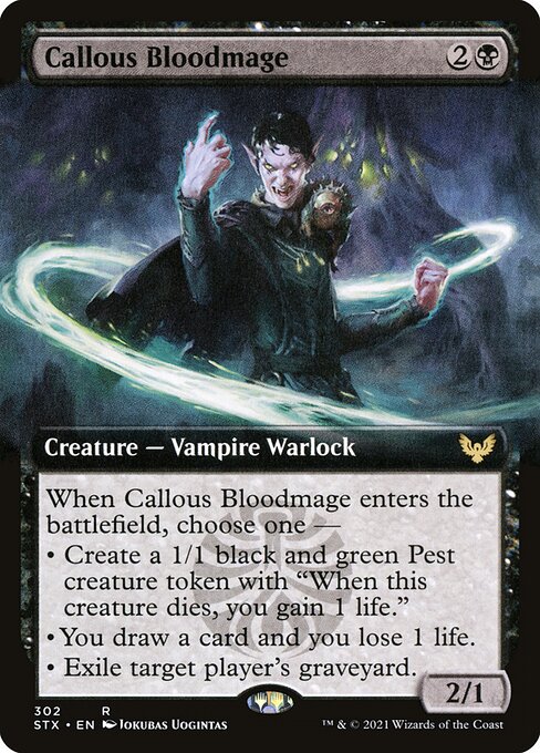 Callous Bloodmage (Extended Art) - Strixhaven: School of Mages