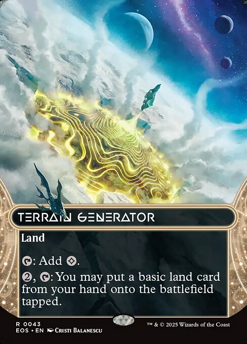 Terrain Generator (0043) (Borderless) (Foil) - Edge of Eternities: Stellar Sights