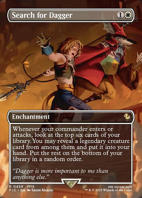 Search for Dagger (Borderless) (Foil) - Commander: FINAL FANTASY