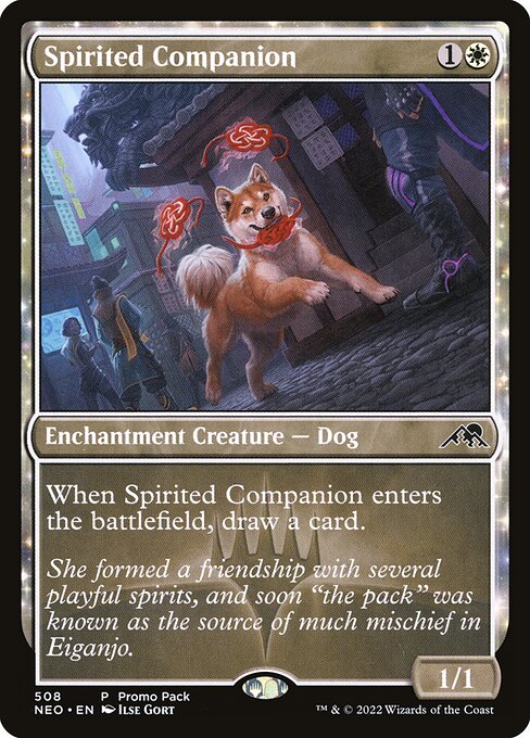 Spirited Companion (Foil) - Promo Pack: Kamigawa: Neon Dynasty