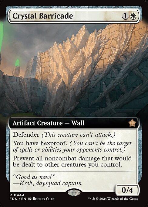 Crystal Barricade (Extended Art) (Foil) - Foundations