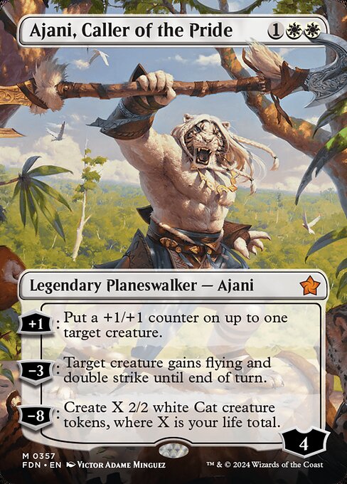 Ajani, Caller of the Pride (Borderless) - Foundations