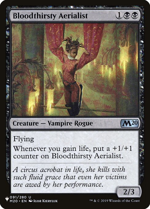 Bloodthirsty Aerialist - The List Reprints