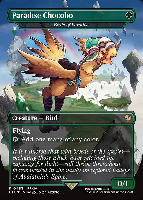 Paradise Chocobo - Birds of Paradise (Borderless) (Foil) - Commander: FINAL FANTASY