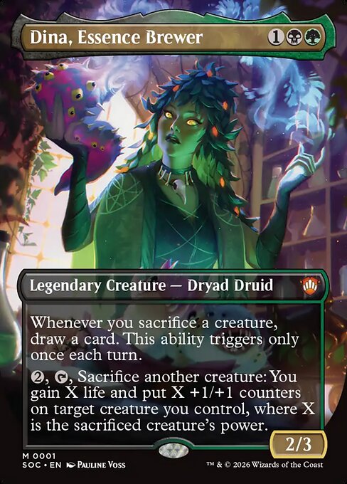 Dina, Essence Brewer (Borderless) (Foil) - Commander: Secrets of Strixhaven