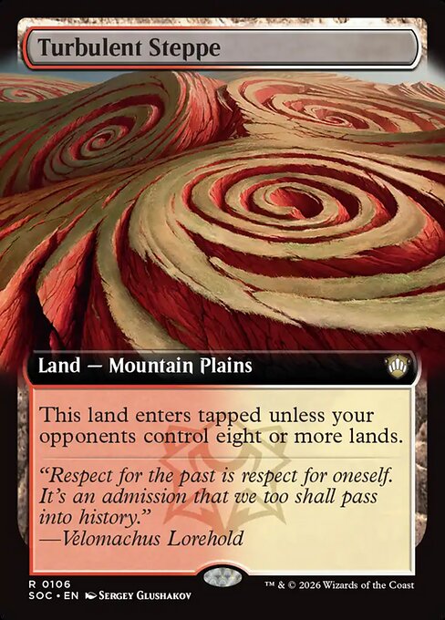 Turbulent Steppe (Extended Art) - Commander: Secrets of Strixhaven