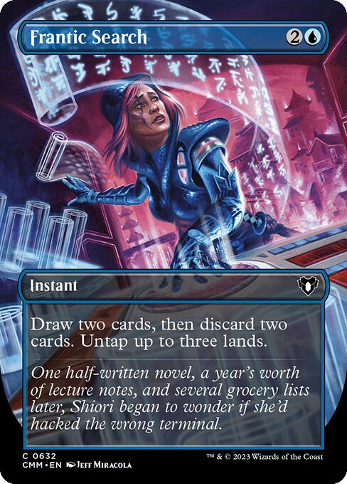Frantic Search (Borderless) (Foil) - Commander Masters